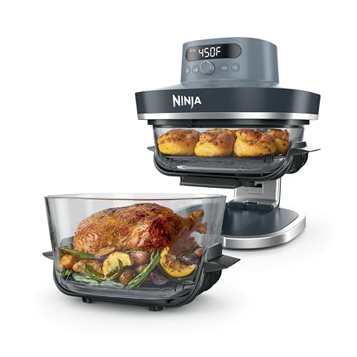 Image of Ninja Crispi Pro 6-in-1 Glass Air Fryer | 450F, Nontoxic, 6qt & 2.5qt Containers & Lids | Microwave, Freezer, Dishwasher Safe | Max Crisp, Air Fry, Bake, Roast, Recrisp, Dehydrate |Cyberspace AS101CY