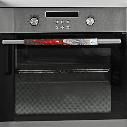Image of Pardick Christmas Cute Gnome Xams Snowflakes Refrigerator Door Handle Covers Set of 2 Washable Fridge Dishwasher Oven Mocrowave Door Decor Protector Handle Cover Keep Your Kitchen Appliance Clean