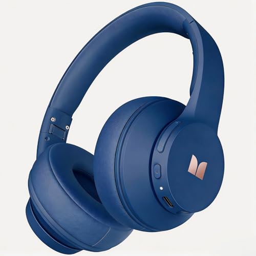 Image of Monster Mission 100 Bluetooth Headphones,Comfortable Fit Wireless Headset for Travel Work (Blue)