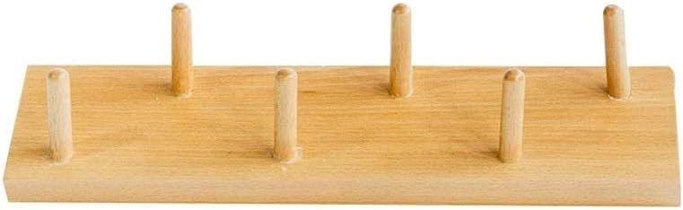 Wood Wall Mount Coat Rack for Coats Leashes Hats Robes Towels Jackets Purses Bedroom Closet