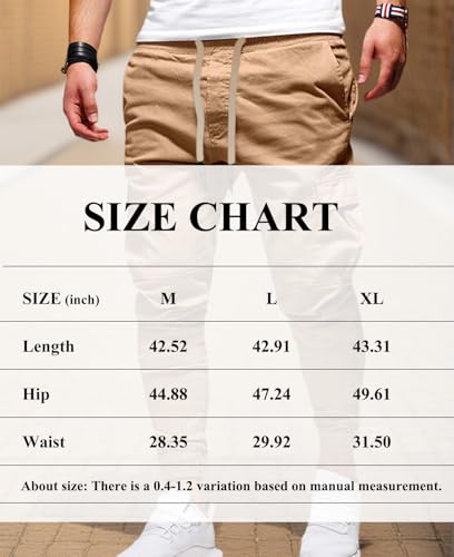 Mens Cargo Pants Casual Hiking Pants Workout Joggers Sweatpants for Men with Pocket2