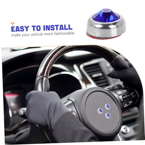 6PCS Bling Car Crystal Rhinestone Stickers for Interior Decoration Stylish Auto Accessories for Women Easy Application Flat Back Round Gems Diverse Color Choices for Personal Style3