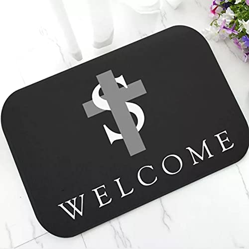 RQJOPE Alfombra de baño Felpudo Cruzado Inicial Elegante Alfombra de Puerta Alfombra Alfombra Alfombras de Goma Antideslizantes Modernas Decoración del hogar de Vacaciones Decoración hogareña-60x90cm Cover