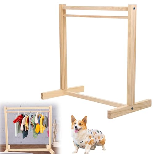 Générique Portant à Vêtements pour Chien, Porte-Vêtements en Bois Penderie Enfant, Petit Porte-Vêtements pour Poupées, Animaux Domestiques, Bébés pour...