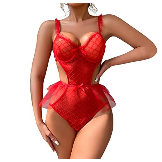 Disfraz de carnaval de encaje, poncho, falda de malla, ropa interior sexy, juego de ligas, ropa interior transparente de una pieza para el día de San Valentín, monocolor, de secado rápido, delgada,