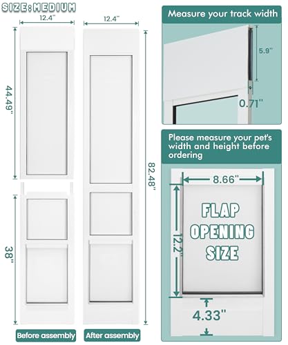Fantrek TKSDOOR-MWT-GL1 Dog Door For Sliding Glass Door thumb #3