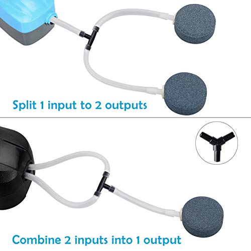 Image of Pawfly 40 Piece Aquarium Airline Tubing Connectors Black, Aquarium Airline Tubing Connector Plastic Inline Valve