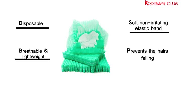 Kodenipr Club Hair net Stretchable White Caps - Head Cover Hair For Cooking & Hygiene(100 Pieces)