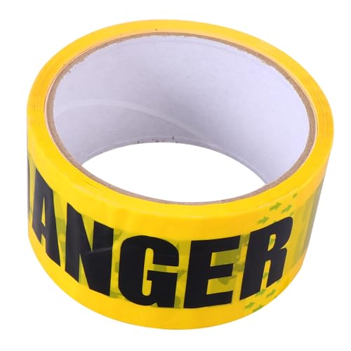 Bande d'avertissement autocollante jaune Danger - Adhésif industriel murs et sols