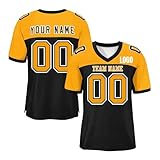 Personalisiert American-Football-Trikot Custom Football Jersey Personalized Stitched/Printed Team Name & Number Sports Uniform Men Women Youth Herren Sporthemden Schnelltrocknend Atmungsaktiv T-Shirt