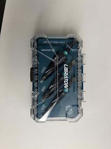 LIBRATON Four Spiral Flute Step Drill Bit, M35 Cobalt Unibit Step Drill Bit Set 1/8