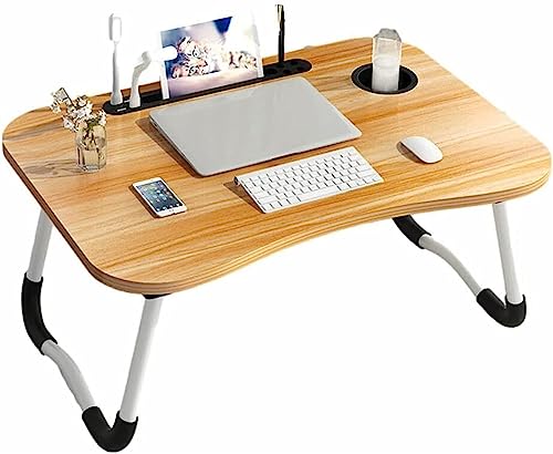 Laptop Bed Table Portable Lap Desk Notebook Stand Reading Holder Tray with USB Charge Port/Cup Holder/Pen for/Couch/Sofa Foldable Computer Desk -  RJYYYDS, LJ9T21254