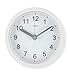 Produktbild AMS 5927 Wanduhr / Tischuhr Funk, weißes Kunststoffgehäuse, wasserdichte Baduhr