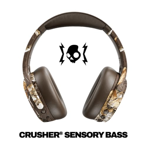 Image of Skullcandy Crusher ANC 2 Wireless Over-Ear Bluetooth Headphones with Multi-Sensory Bass, Active Noise Cancelling, Up to 60 Hours Battery, Microphone for iPhone Android - Realtree Edge Colors Espresso