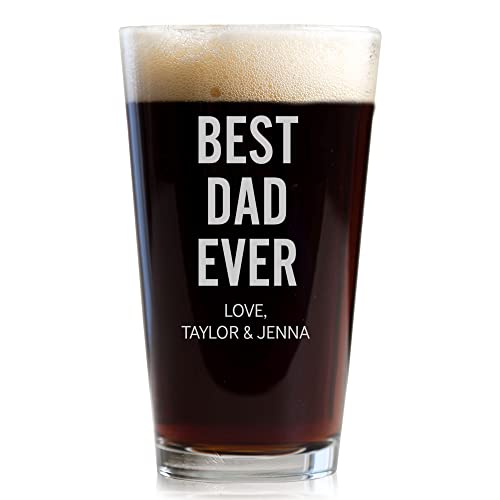Lifetime Creations Engraved Personalized Best Dad Ever Pint