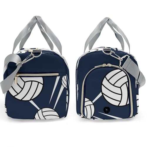 Volleyball Player Number Navy Personalized Duffel Bag with Name Custom Overnight Travel Bag Sports Gym Bag for Travel Weekend Duffel Bag3
