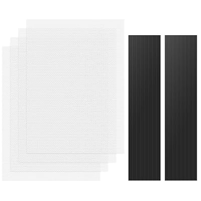MoKo 400x300mm DIY PC Case Dust Mesh Filter, [4 Pack] PVC Dustproof Magnetic Dust Filter Cover, PC Mesh Grill with Magnetic Frame Strip Computer Cooler Fan Dust Filter for Computer PC Case, White