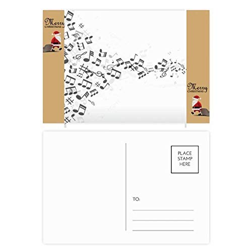 Notes de musique noires pour emballage cadeau de Noël torsadé x20