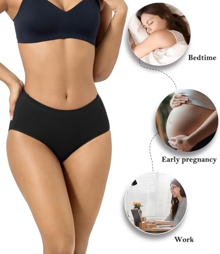 Image of wirarpa Women's Cotton Underwear Full Coverage Cotton Briefs 5 Pack
