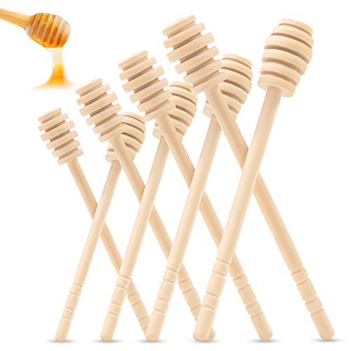 Honey Dipper Sticks - 63 Inch Premium Wooden Honeycomb Stick 8Pcs Honey Stirrer Stick Honey Sticks for Honey Jar Dispense Drizzle Honey and Wedding Party Gift