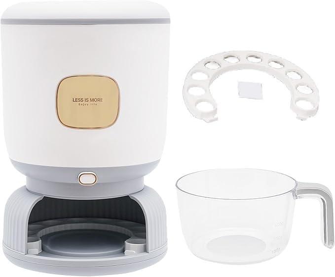 Image of 10 KG Storage Containers for Kitchen Clear food grade Rice Dispenser, Large Grain Container with Egg Storage Tray Measuring Cylinder Moisture Proof Household Cereal Dispenser Bucket for Kitchen white