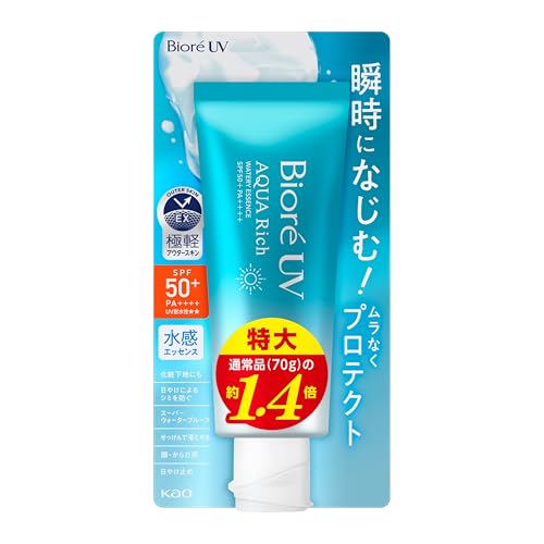 Bioré UV Aqua Rich Watery Essence Sonnencreme 100 g, SPF50+ PA++++, leichte japanische UV-Essenz, schnell einziehend, ohne Weißel-Effekt… – Ansicht 1
