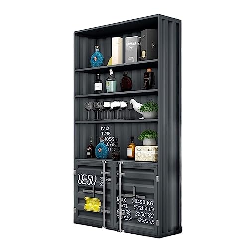 ZZJWMJGC Bücherregale Retro-Container Industrieller Wind Kommerzieller Bodenvitrine Weinregal Rack Mehrschichtige Vitrine Regal Wohnkultur Möbel ZZJWMJGC Bücherregale Retro-Container Industrieller Wind Kommerzieller Bodenvitrine Weinregal Rack Mehrschichtige Vitrine Regal Wohnkultur Möbel