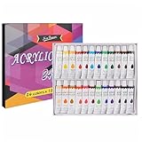 Set di 24 Colori a Olio per Pittura ad Olio Acrilici, 12 ml Tubo Colori ad Olios, Pastelli a Olios, per carta, tela, ceramica, legno, per artisti, principianti e professionisti