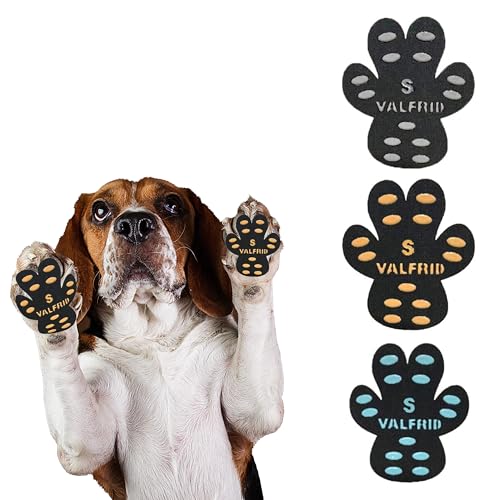 VALFRID Dog Paw Pads for Dogs Traction,Toe Grips for Senior Dogs,Paw Stickers Strong Adhesive,Provides Traction on Slippery Hardwood Floor Multicolor S 48 Pieces