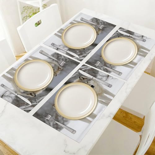 Set de table loup résistant à la chaleur pour protéger la table des assiettes chaudes - 7
