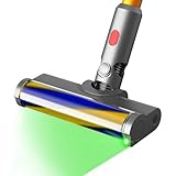 LED Soft Roller Clean Head Brush for Dyson V12 Detect Slim V10 Slim Accessories Green Light Vacuum Hard Floor Brush Motorhead Replacement Attachment