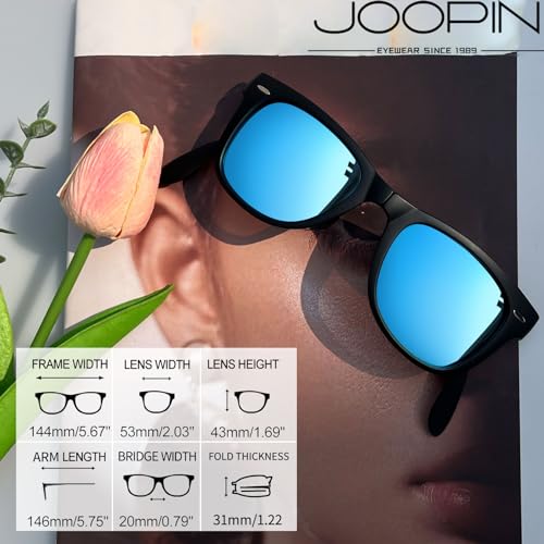 Image of Joopin Square Sunglasses Polarized UV400 Designer Sun Glasses Men Women | Oversized, Plastic Frame, Retro, Vintage, Unisex, Trendy Shades for Driving, Party, Fishing, Business, Costume