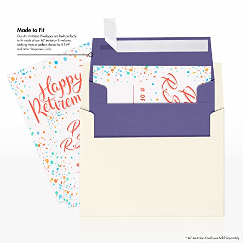Luxpaper 4Bar A1 Invitation Envelopes | Peel & Press | 3 5/8" X 5 1/8" | Wisteria Purple | 80Lb. Text | 50 Qty #TOP7