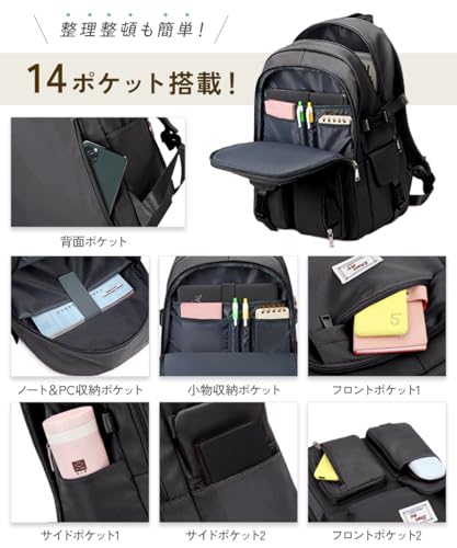 monomark リュック レディース 通学 大容量 バックパック バッグ の商品画像 4