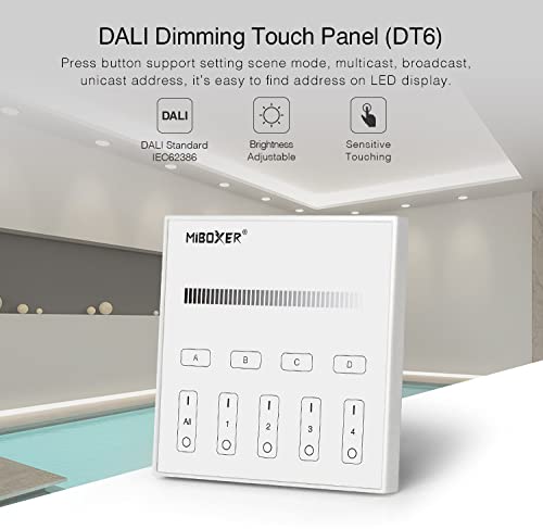 LIGHTEU, Milight Miboxer DALI Brightness dimming Panel with LED Display DP1S (DT6) - Image 2