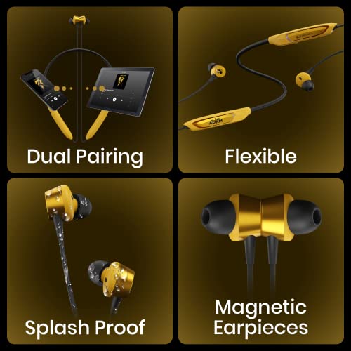 Image of ZEBRONICS DC Black ADAM Edition Yoga N3 with 46 Hours Backup, Bluetooth v5.2 Wireless in Ear Neckband, ENC Calling, Gaming Mode (Upto 50ms), Voice Assistant, Dual Pairing, Splash Proof and Type C