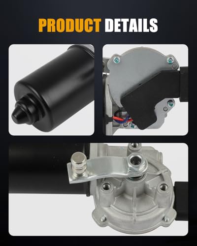 Image of ROADFAR Front Windshield Wiper Motor 12V 4-Pin Compatible with 2002-2006 For Volkswagen Golf, 2002-2005 For Jetta, 2004 R32 - Replaces OEM Part Numbers 1J1955113C, 1J1955113B
