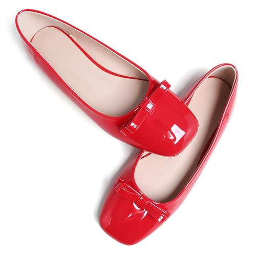 Image of Dear Time Women's Casual Foldable Ballet Flats Square Toe Ballerina Flats Shoes Comfortable