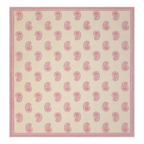 Image of Living Roots Ethnic Jaipur Block Print Double Cotton Bedsheet & 2 Pillow Covers, for Mattress Upto 6 inches Thick, No Colour Bleeding, Pink Colour, King Size 90 * 108 inches, 120TC (602-A)