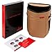 Lusso Gear Spill-Proof Car Trash Can - Easy to Clean Hanging Garbage Bin - Leak-Proof Lid, Removable Liner, Waterproof - Keeps Truck, SUV, Car, Minivan Clean & Odor Free - 2.5 Gallon Tan Car Trash Can