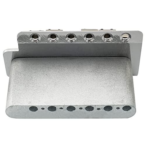 Image of Wilkinson WOV01 52.5mm (2-1 /16 inch) Vintage ST Guitar Tremolo Bridge 6-Screw Assembly with 36mm Steel Block for Fender Squier /Mexico Strat Stratocaster Electric Guitar Replacement, Chrome