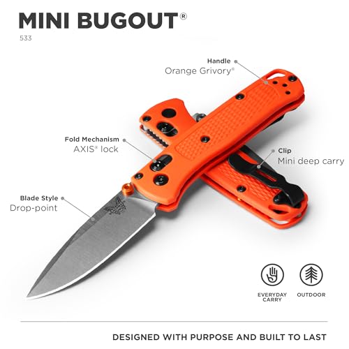 Benchmade-Mini-Bugout-533-Folding-Knife-with-Orange-Grivory-Handle-533