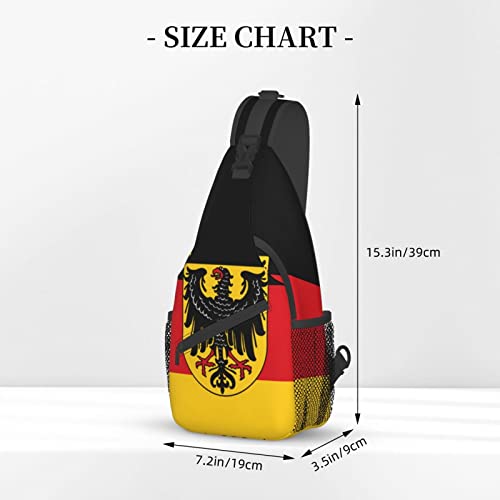 Mochila cruzada unisex bandera Alemania negra miniatura 4