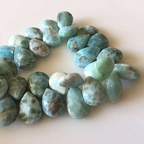 Larimar briolette de haute qualité pour la joaillerie fine