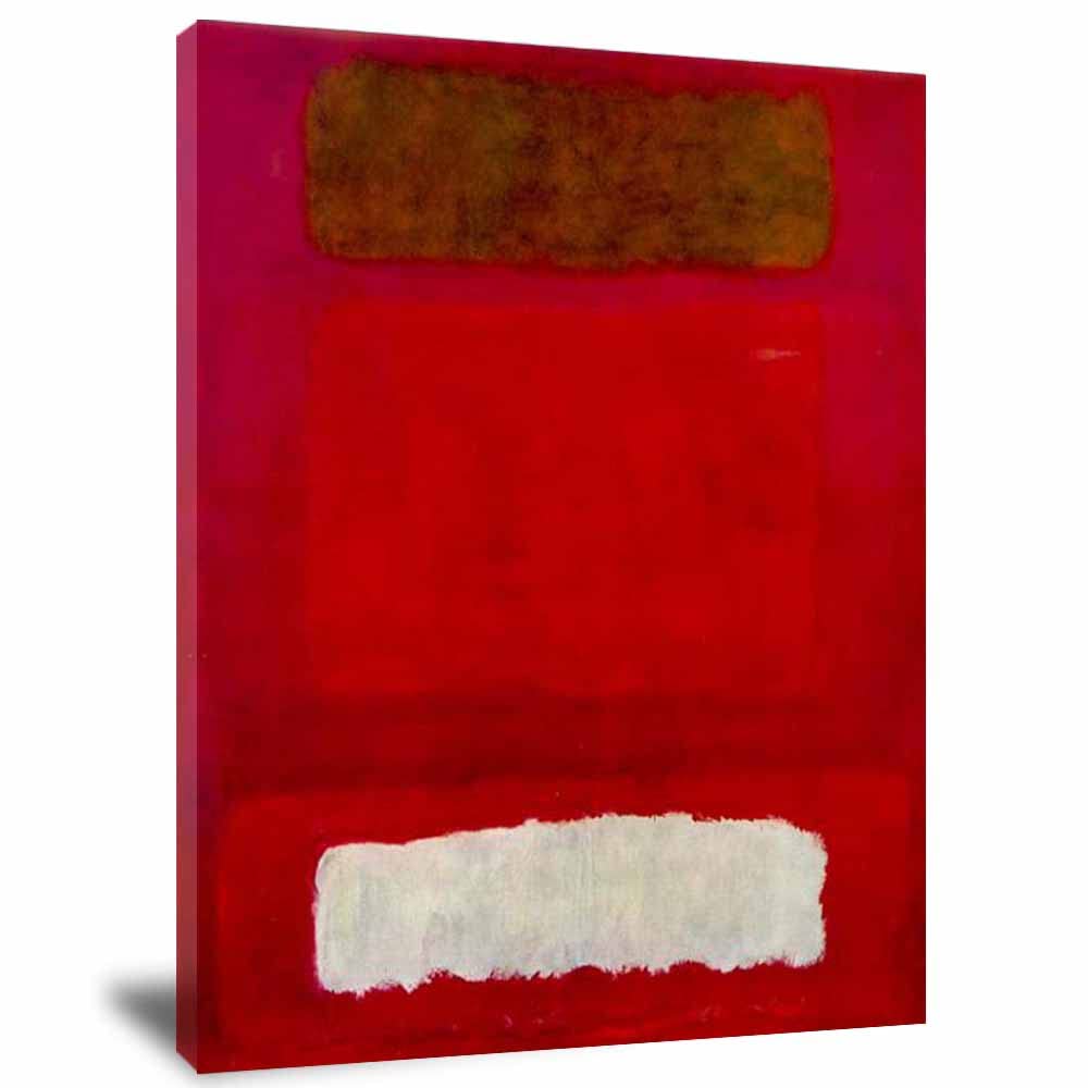 Mark Rothko Red, White, and Brown,1957" Poster Framed Canvas Wall Art for Office Bedroom Decor Wall Canvas Art Dorm, Home Decoration Poster Prints Painting Wall Decor(40x60cm 16"x24",with frame)