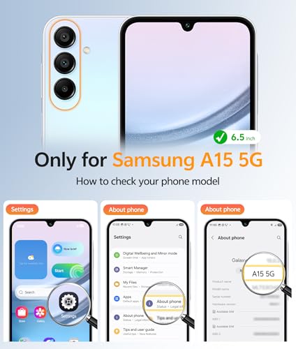 Image of FNTCASE for Galaxy A15 5G Phone Case: [Compatible with Magsafe] [Screen Protector] Matte Translucent Military-Grade Protection for Samsung A15 Cover - Light Blue