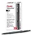 Pentel Rolling Writer Pen, 0.8 Millimeter Cushion Ball Tip, Black Ink,  12 pens (R100-A)