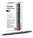 Pentel Rolling Writer Pen, 0.8 Millimeter Cushion Ball Tip, Black Ink, 12 pens (R100-A)