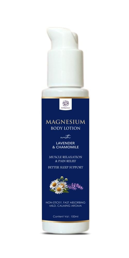 Magnesium Body Lotion for Muscle Relaxation & Better Sleep | Enriched with Chamomile & Lavender | Helps Reduce Muscle Tension, Stress & Fatigue | Deeply Moisturizing & Calming Formula | Suitable for All Skin Types (100 ml, Pack of 1)-image-46