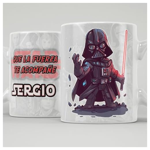Custom 2gether - Taza Darth Vader Star Wars personalizada, taza de cerámica calidad premium 350ml hecha a mano en España, regalo original y único